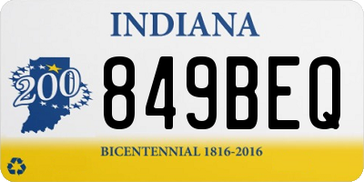 IN license plate 849BEQ