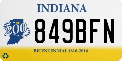 IN license plate 849BFN