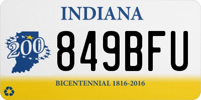 IN license plate 849BFU