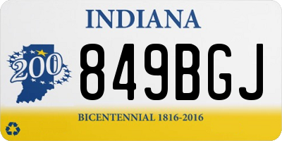 IN license plate 849BGJ