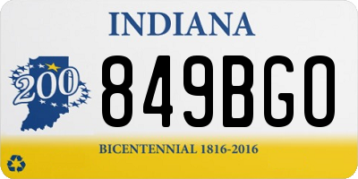IN license plate 849BGO