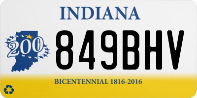 IN license plate 849BHV