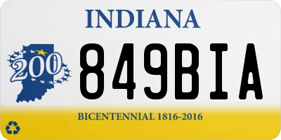 IN license plate 849BIA