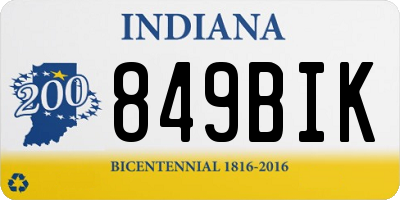 IN license plate 849BIK