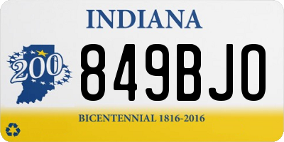 IN license plate 849BJO