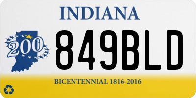IN license plate 849BLD