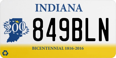 IN license plate 849BLN