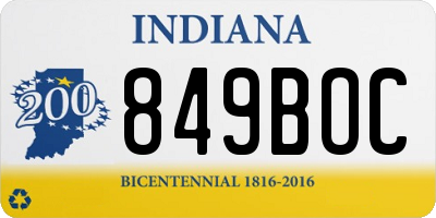 IN license plate 849BOC