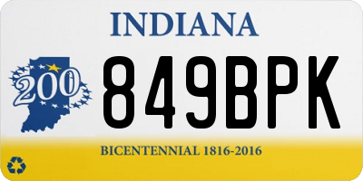 IN license plate 849BPK