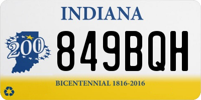 IN license plate 849BQH