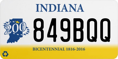 IN license plate 849BQQ