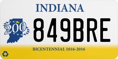 IN license plate 849BRE
