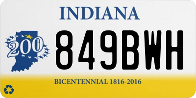 IN license plate 849BWH