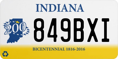 IN license plate 849BXI