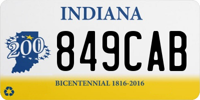 IN license plate 849CAB