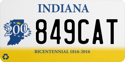 IN license plate 849CAT