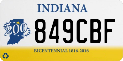 IN license plate 849CBF