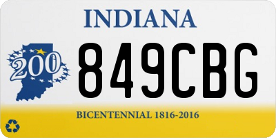 IN license plate 849CBG