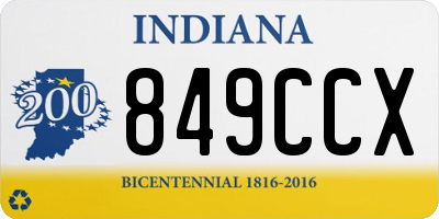IN license plate 849CCX