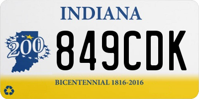 IN license plate 849CDK