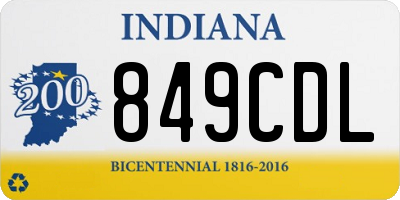 IN license plate 849CDL