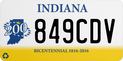 IN license plate 849CDV