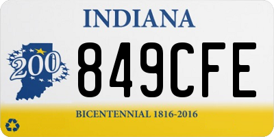 IN license plate 849CFE