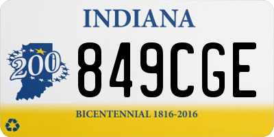 IN license plate 849CGE