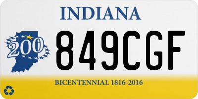 IN license plate 849CGF