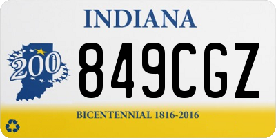 IN license plate 849CGZ