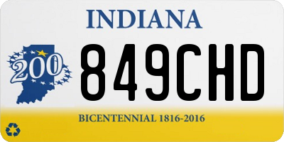 IN license plate 849CHD