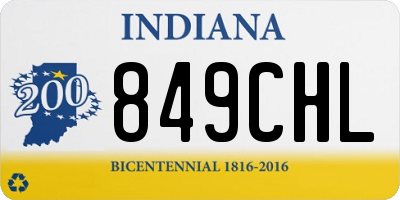 IN license plate 849CHL