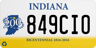 IN license plate 849CIO