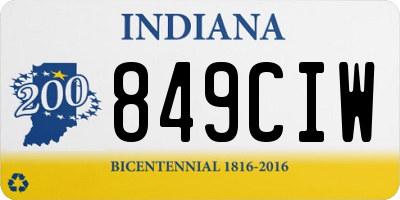 IN license plate 849CIW