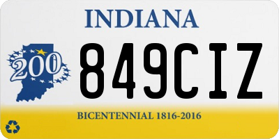 IN license plate 849CIZ