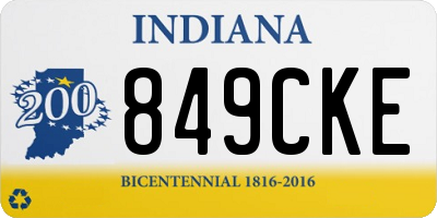 IN license plate 849CKE