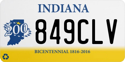 IN license plate 849CLV