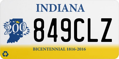IN license plate 849CLZ