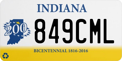 IN license plate 849CML