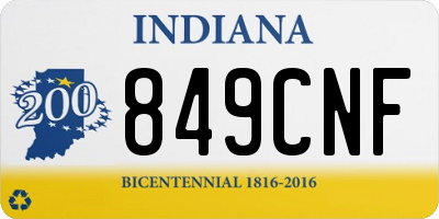 IN license plate 849CNF