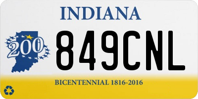 IN license plate 849CNL