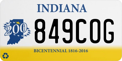 IN license plate 849COG