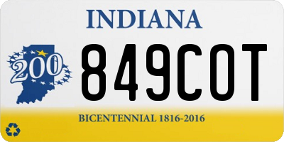 IN license plate 849COT