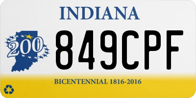 IN license plate 849CPF