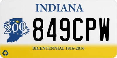 IN license plate 849CPW