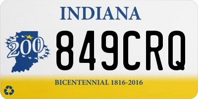 IN license plate 849CRQ