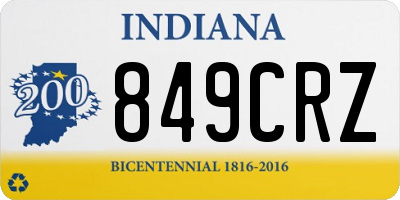IN license plate 849CRZ