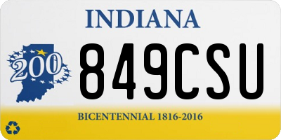 IN license plate 849CSU