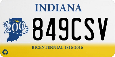 IN license plate 849CSV