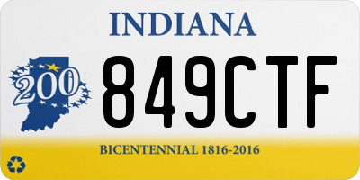 IN license plate 849CTF
